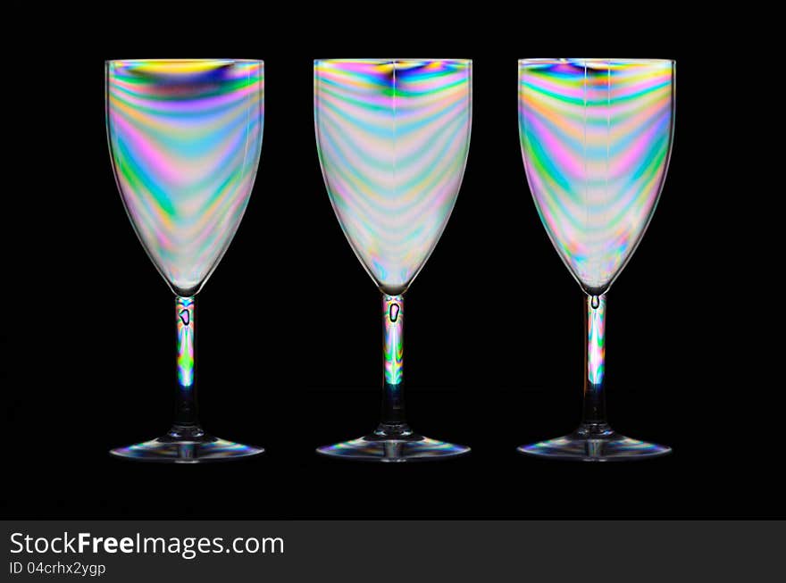 Psychedelic wine glasses