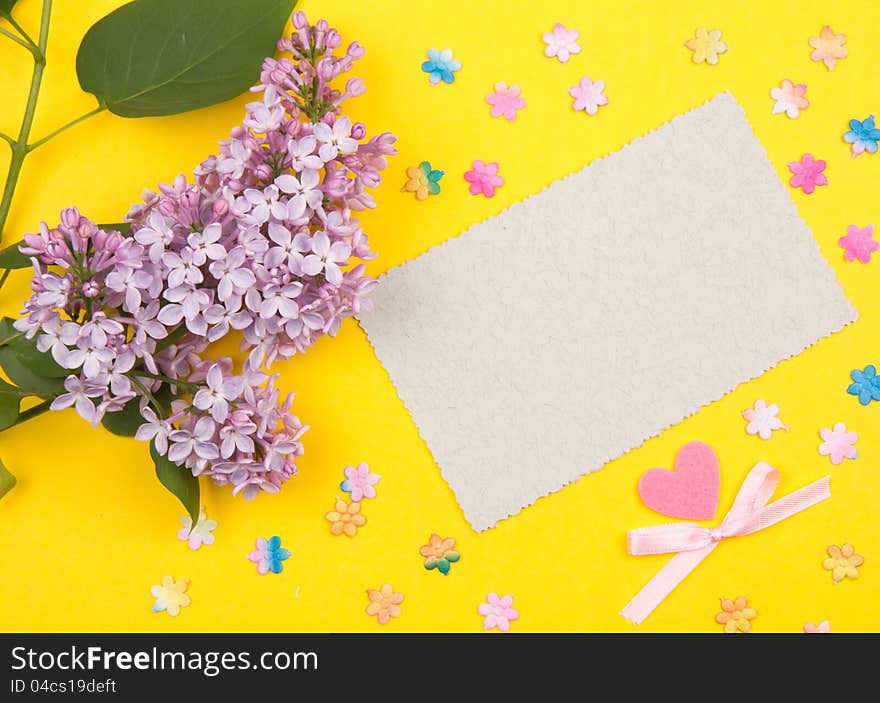 Beautiful art background  with with lilac flowers