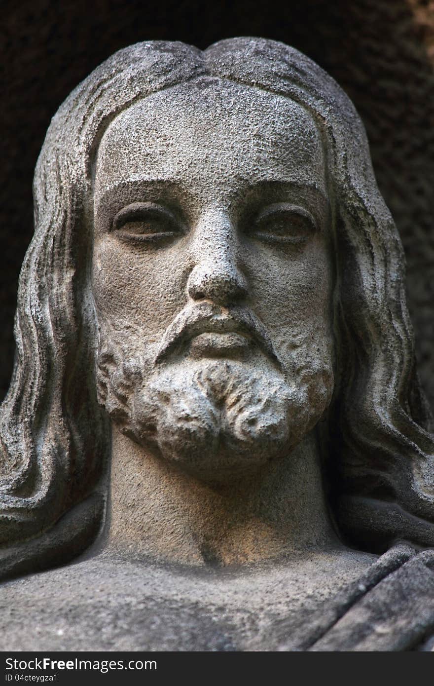 Detail of sculpture of Jesus Christ