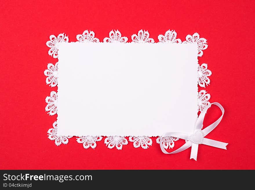 White card for congratulation