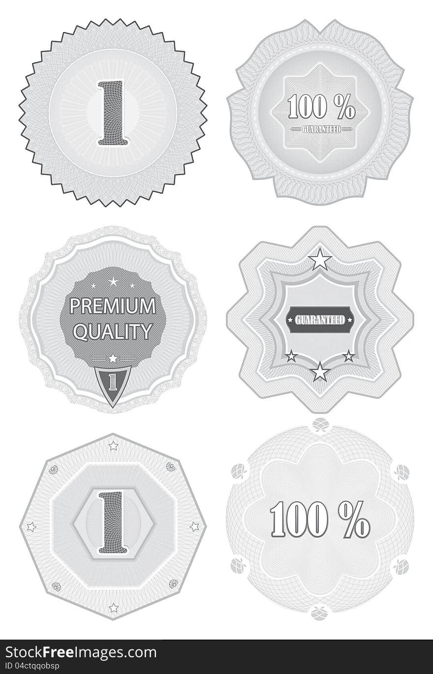 Vector  Premium Quality Labels with retro design. Vector  Premium Quality Labels with retro design.