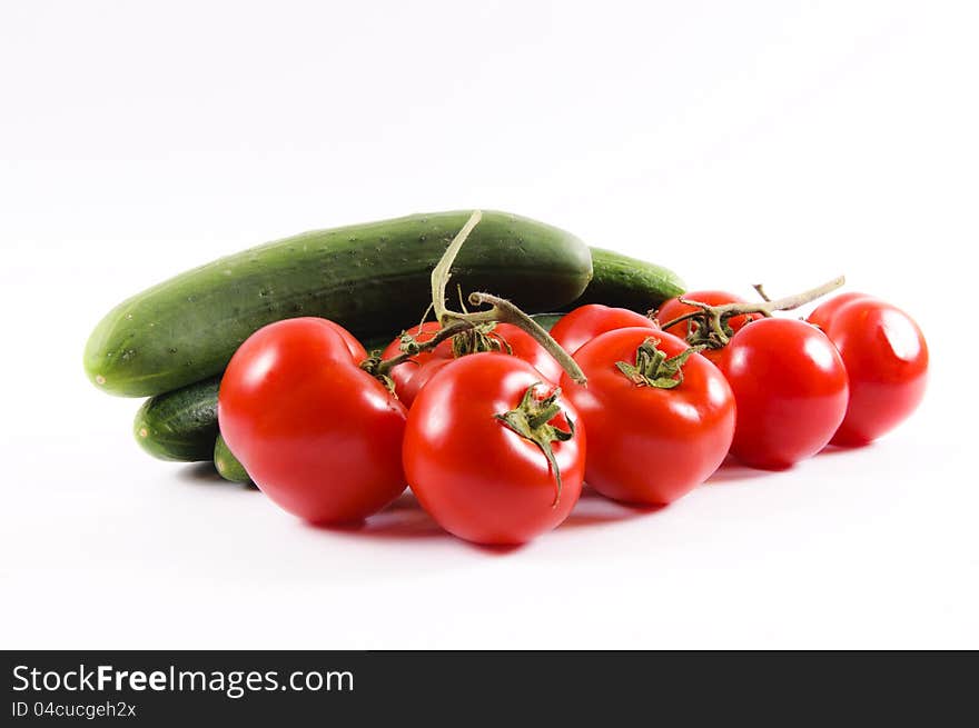 Vegetables isolated on the white. Vegetables isolated on the white