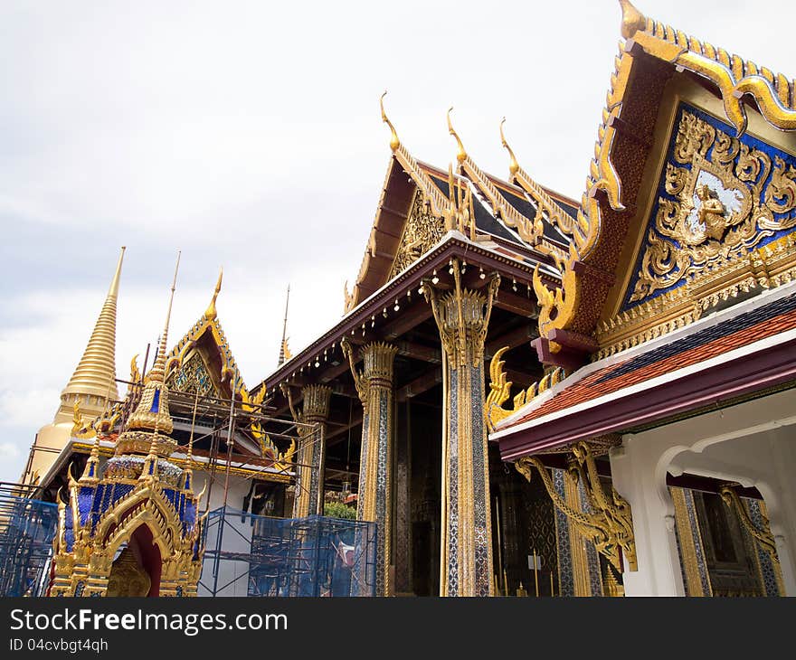 Emerald Buddha Temple(Wat Phra Kaew) in Progress. Emerald Buddha Temple(Wat Phra Kaew) in Progress