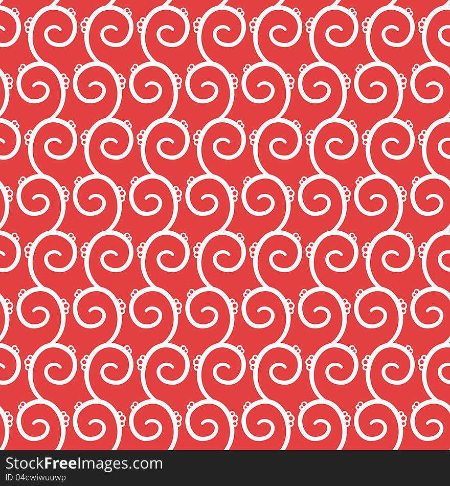 Vector seamless pattern with swirls