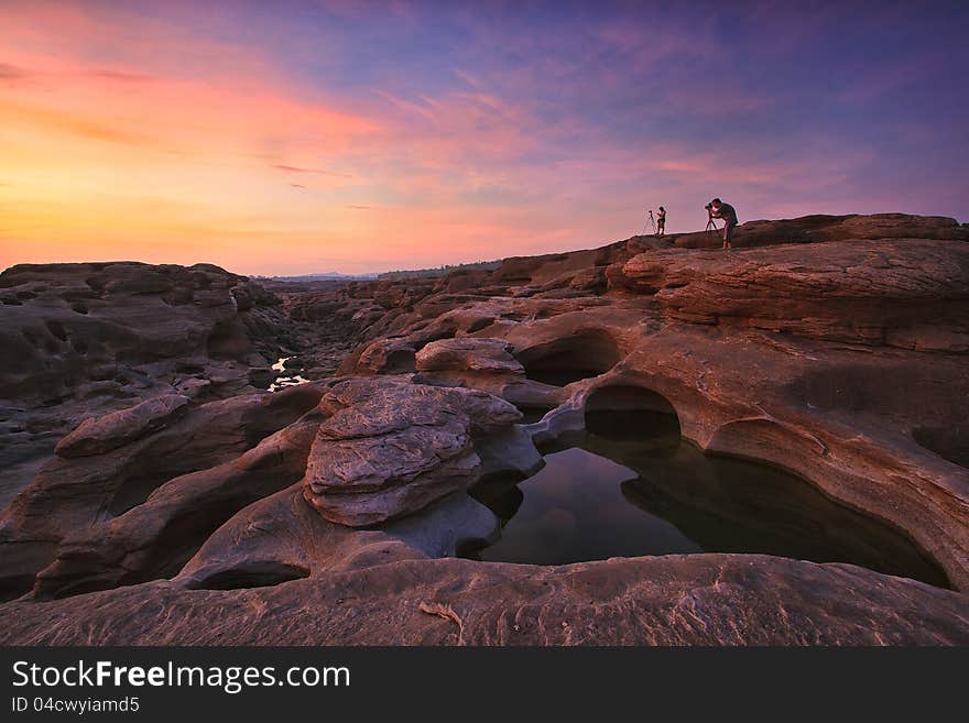 The Amazing of Rock in Mekong River