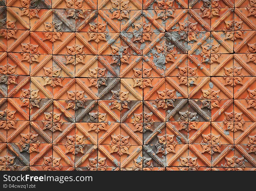 Wall background as thai style texture