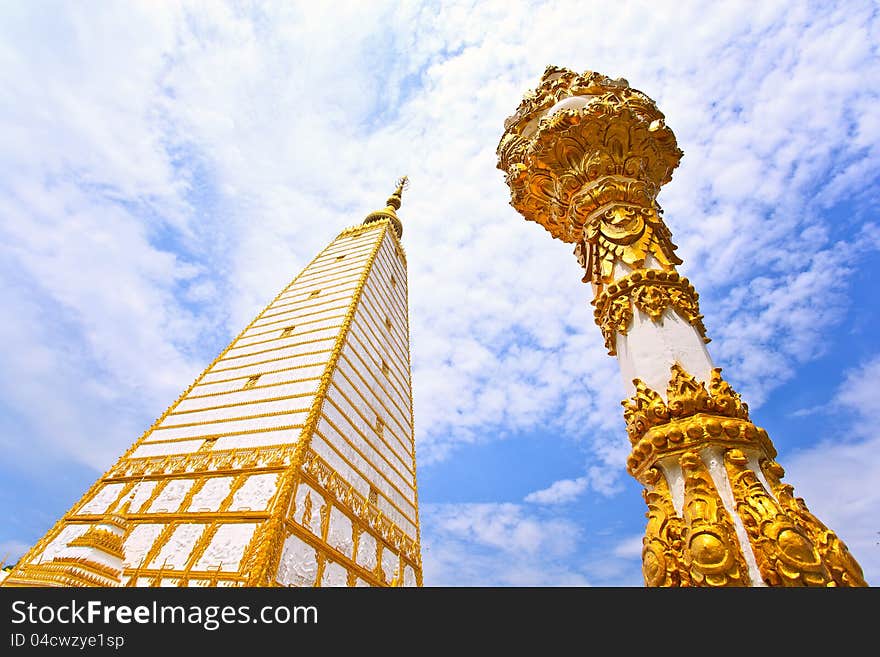 Temple and blue sky in Thailand. Temple and blue sky in Thailand