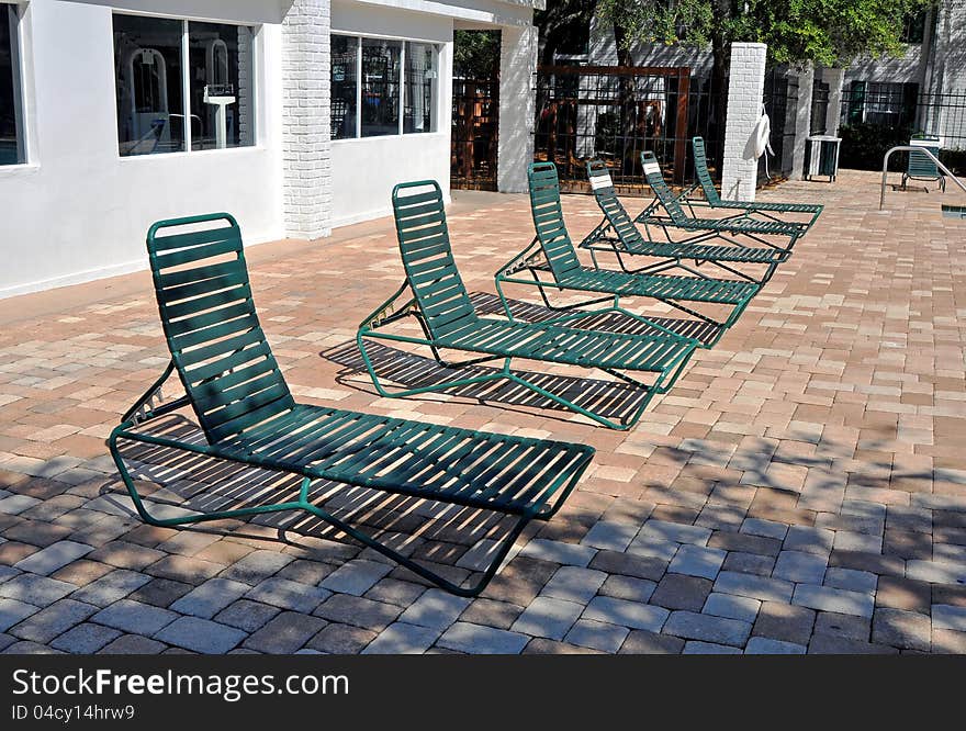 Green Pool Chairs