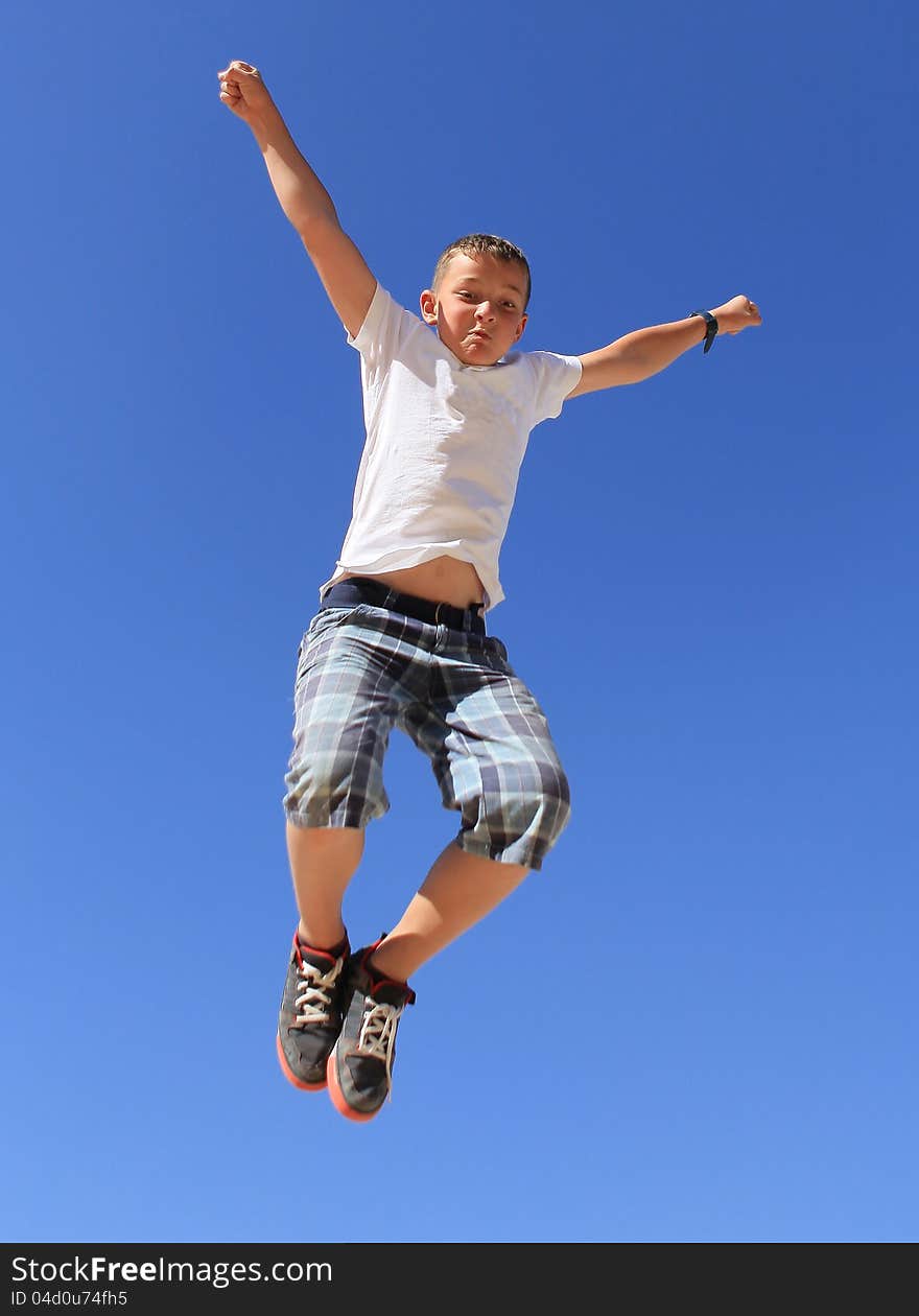 Boy in flight