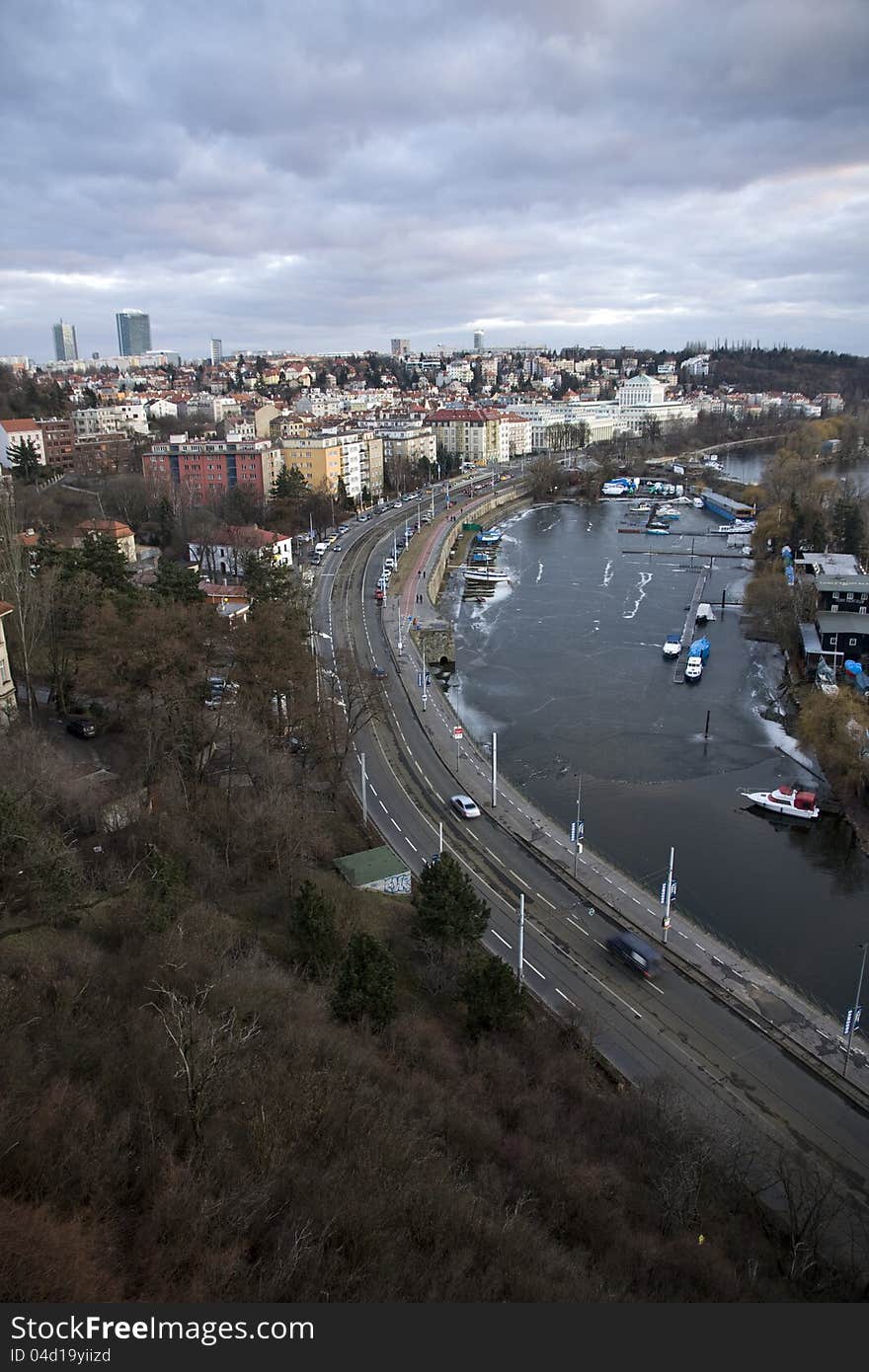 Prague waterfront