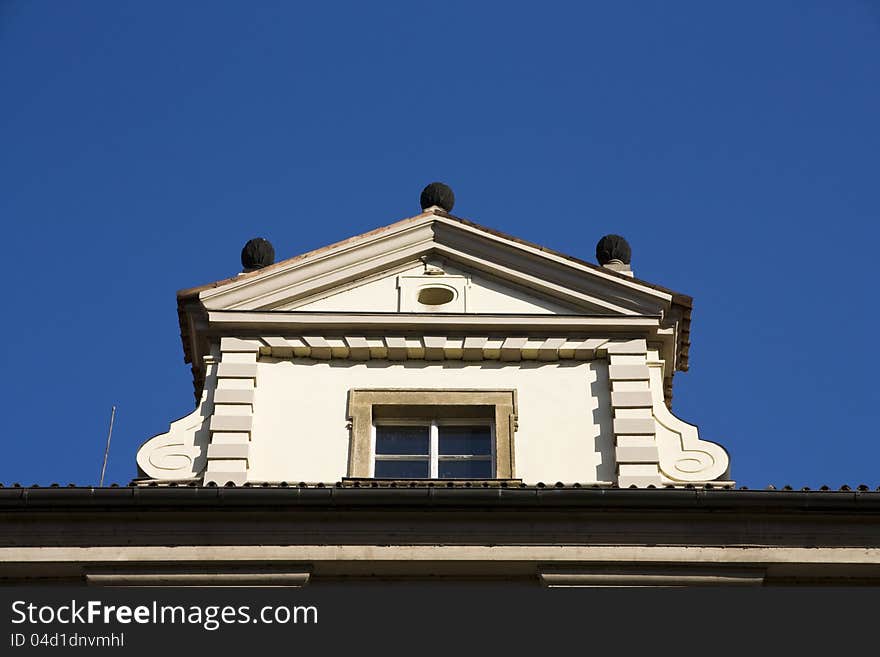 Niche in the upper part of the house. Niche in the upper part of the house