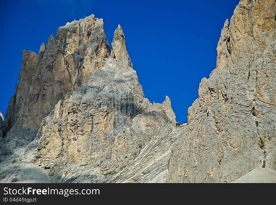 The fork Sassolungo, Dolomites - Italy