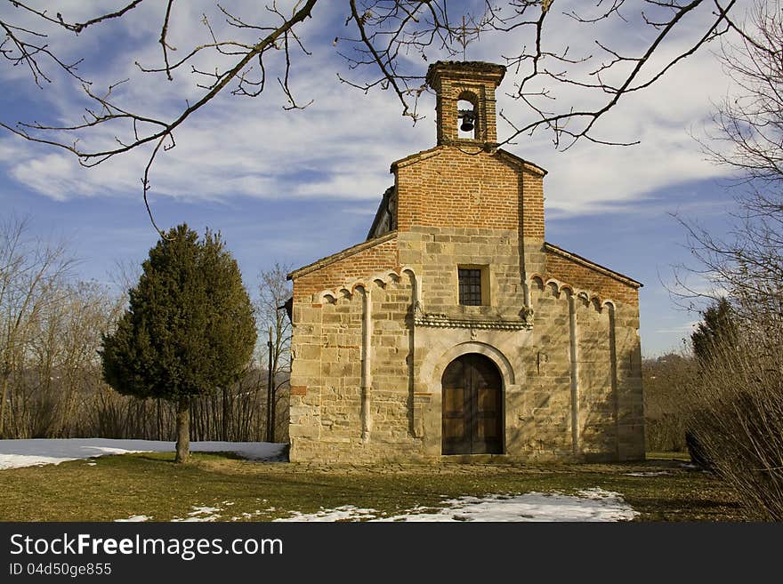 Ancient Church in Monferrato Hills, Asti - Italy