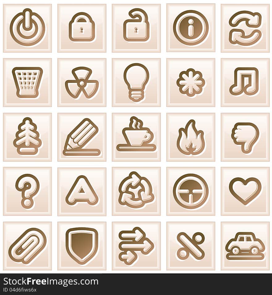 Retro Colored Icon set 3