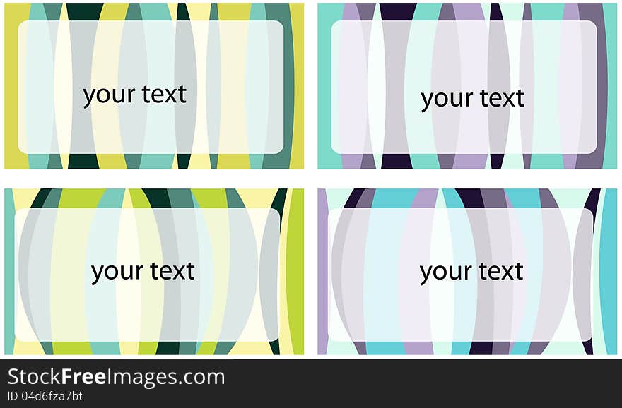 Colorful set of geometrical contemporary business cards. Colorful set of geometrical contemporary business cards