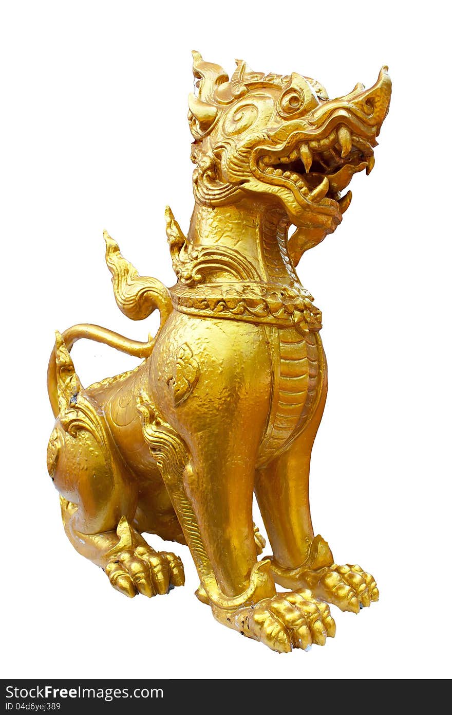 Isolated singa , mythical lion