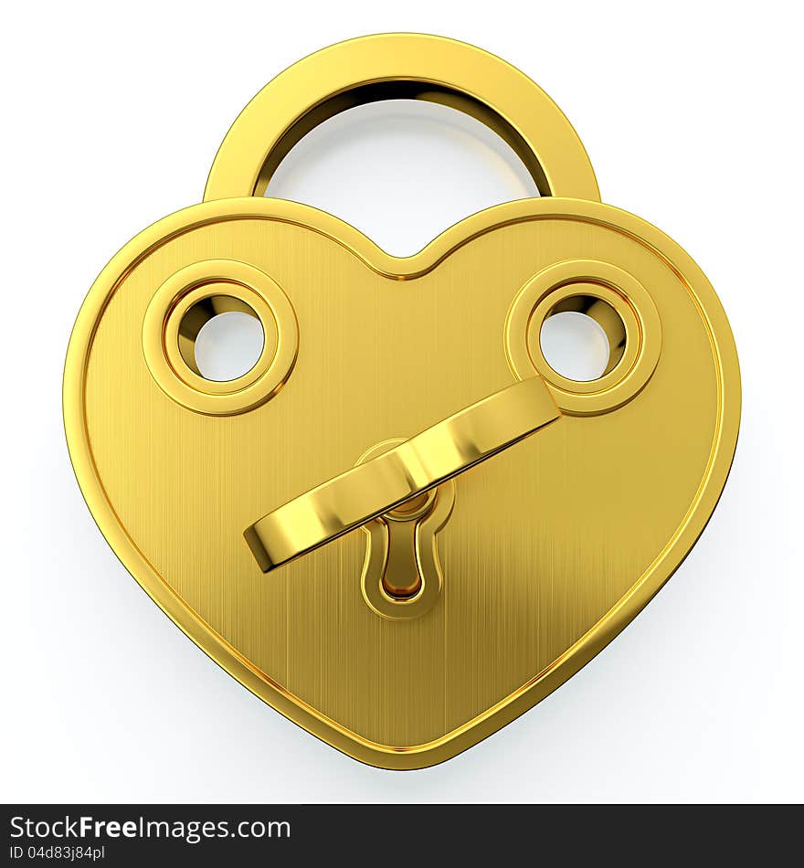 Golden padlock