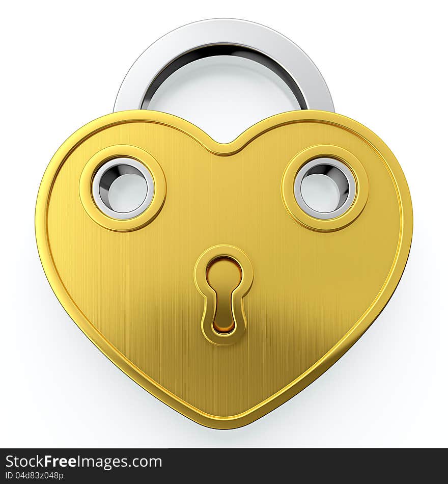 Golden padlock