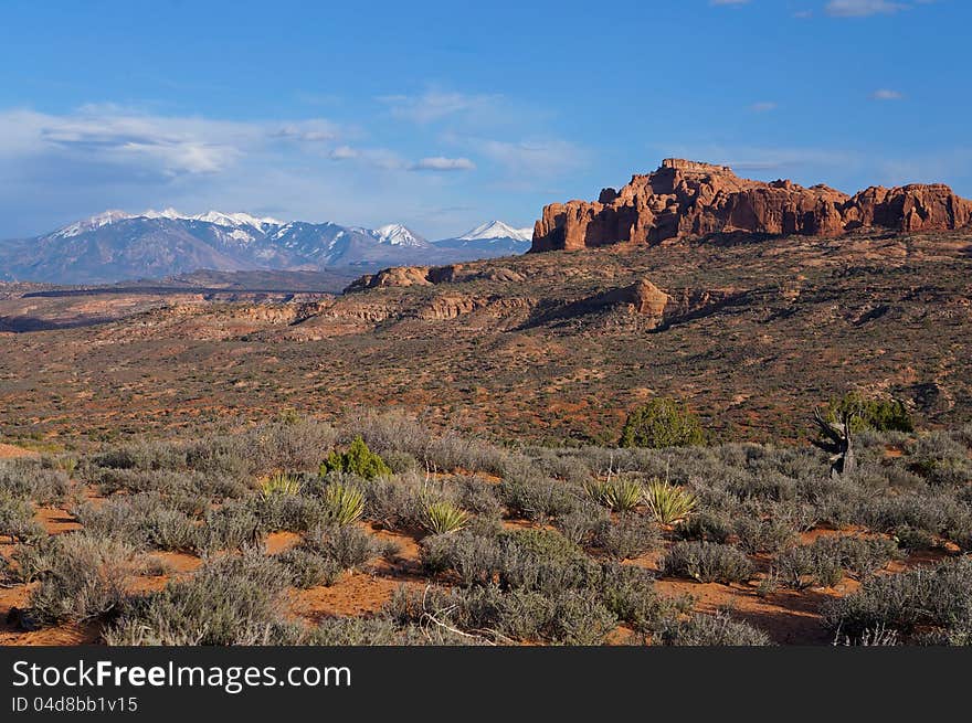 Mesa view with mountains