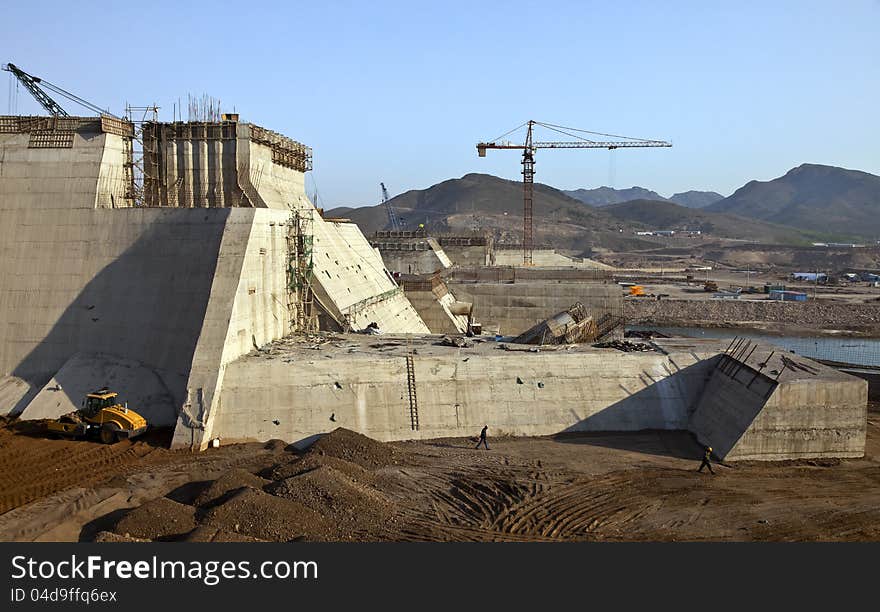 A  Reservoir Being Built