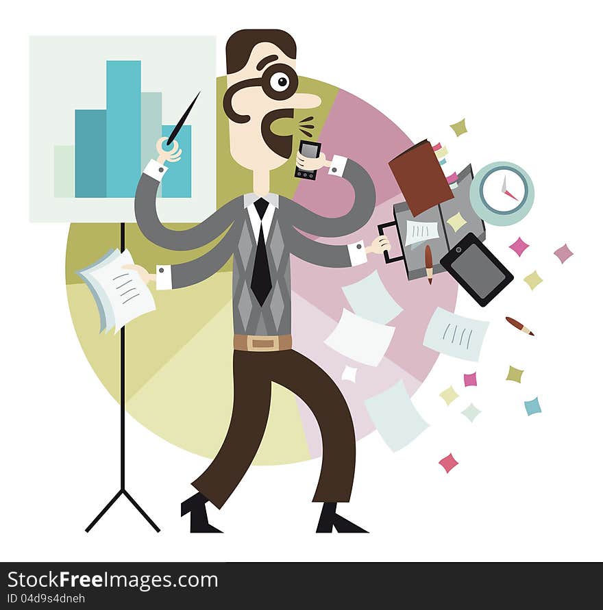 Abstract image of a businessman. Vector illustration. Abstract image of a businessman. Vector illustration