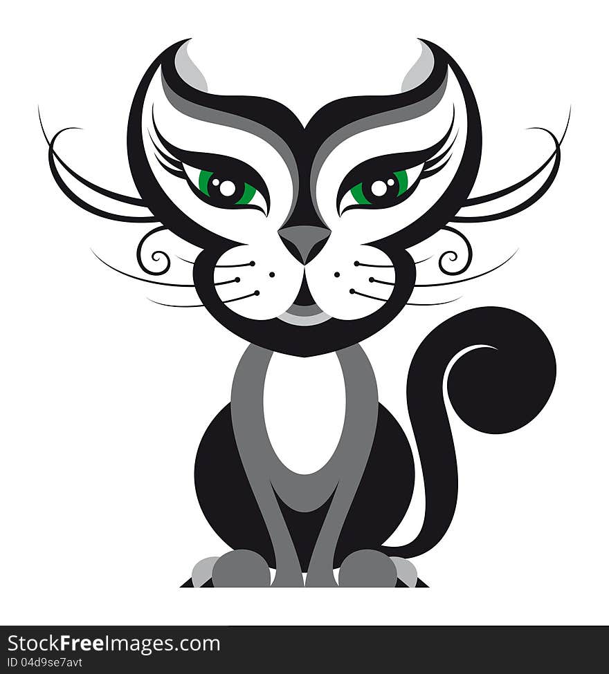 Vector image of a cat