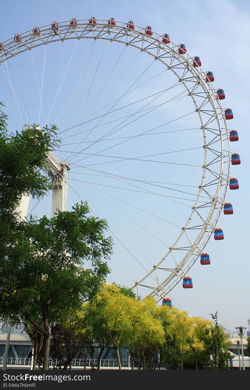 This is a China Tianjin Ferris wheel photo。