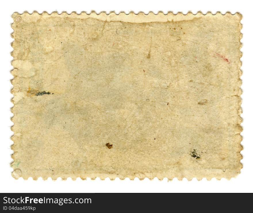 Old paper. Postage stamp.