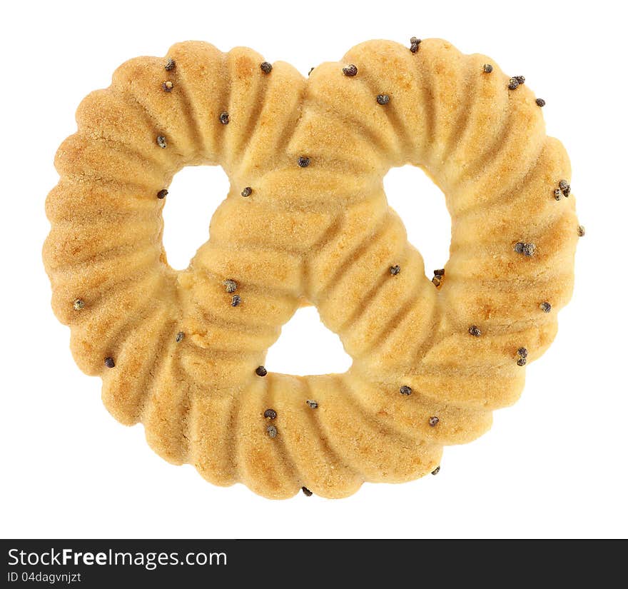 Biscuit isolated on white with clipping path.