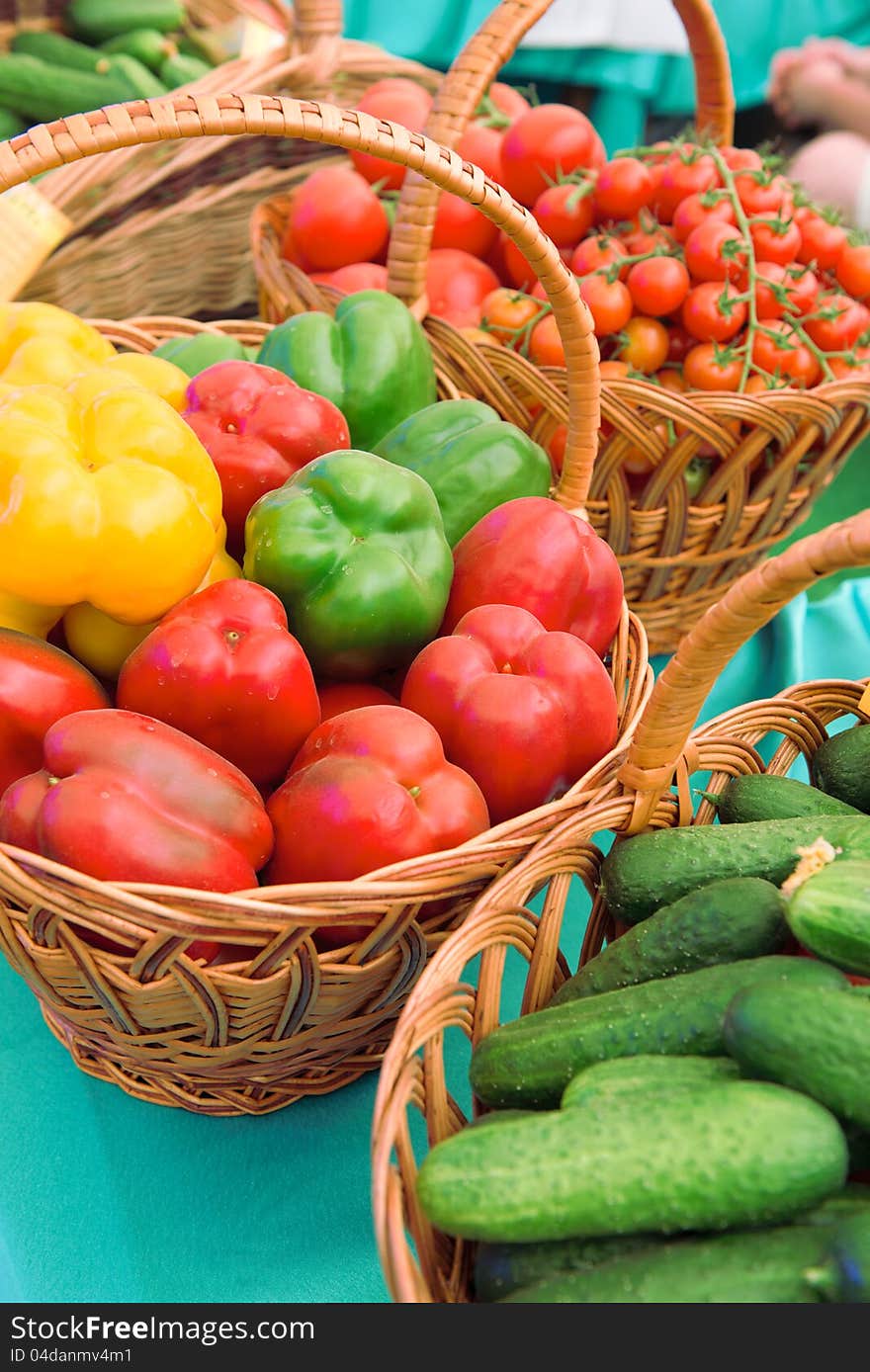 Basket with vegetables