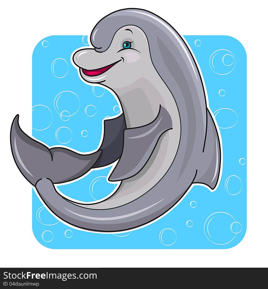 Cartoon dolphin