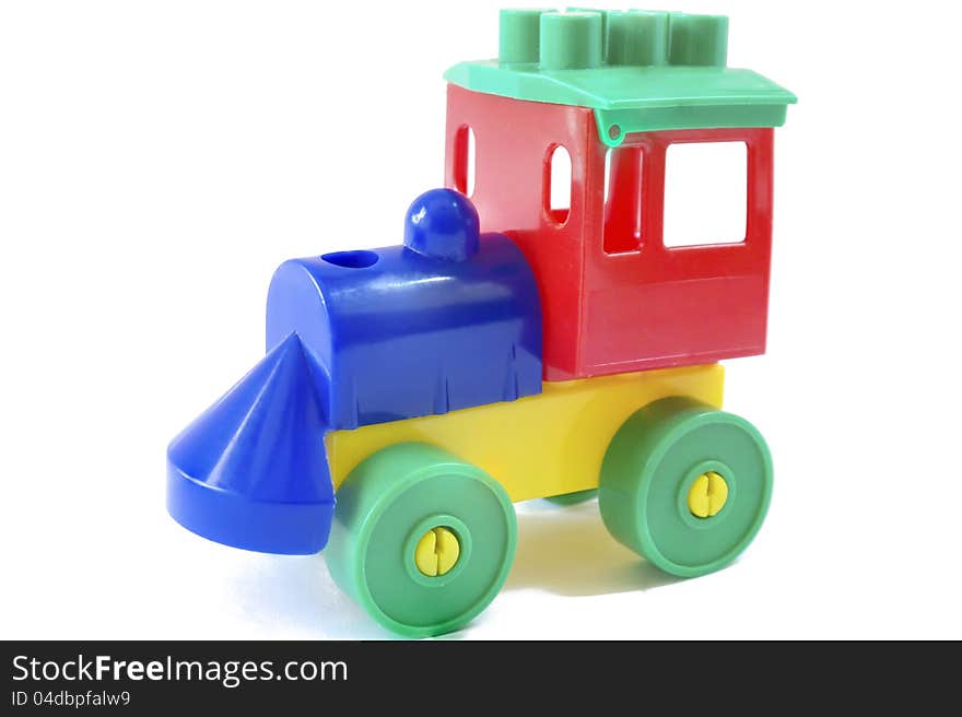 Studio photo from a nice wooden toy train