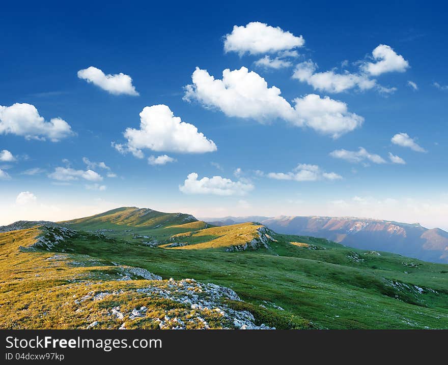 Summer landscape in the mountains, Crimea, Ukraine