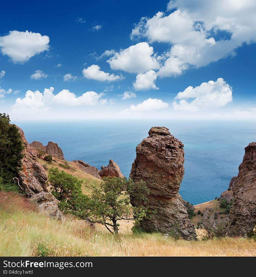 Summer landscape in the mountains, Crimea, Ukraine