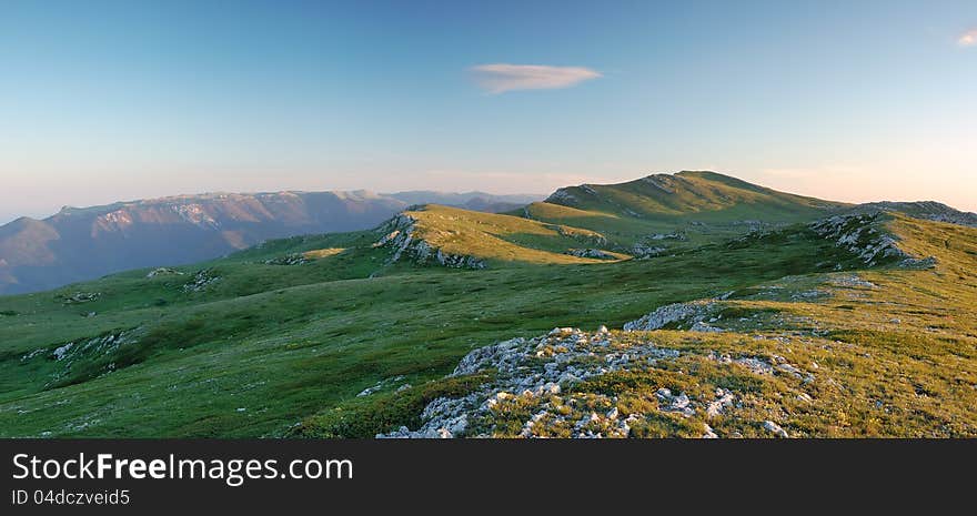 Summer landscape in the mountains, Crimea, Ukraine