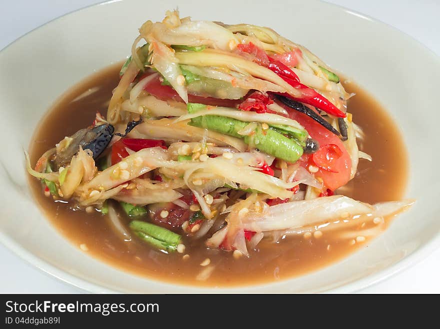 Som Tum, thai papaya salad from Thailand