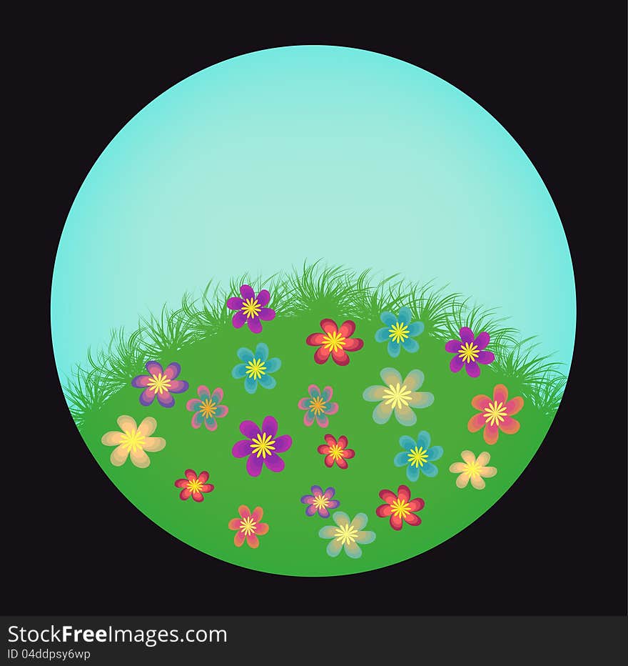 Sphere With Flowering Field