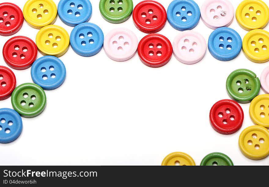 Close up of many colorful buttons