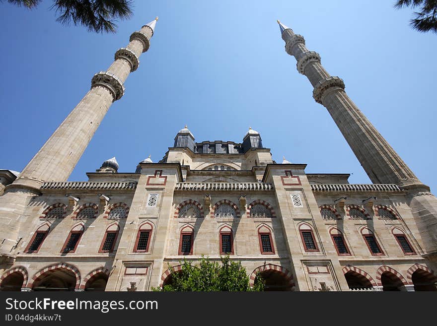 Biggest Mosque Selimiye in Edirne town in Turkey. Biggest Mosque Selimiye in Edirne town in Turkey