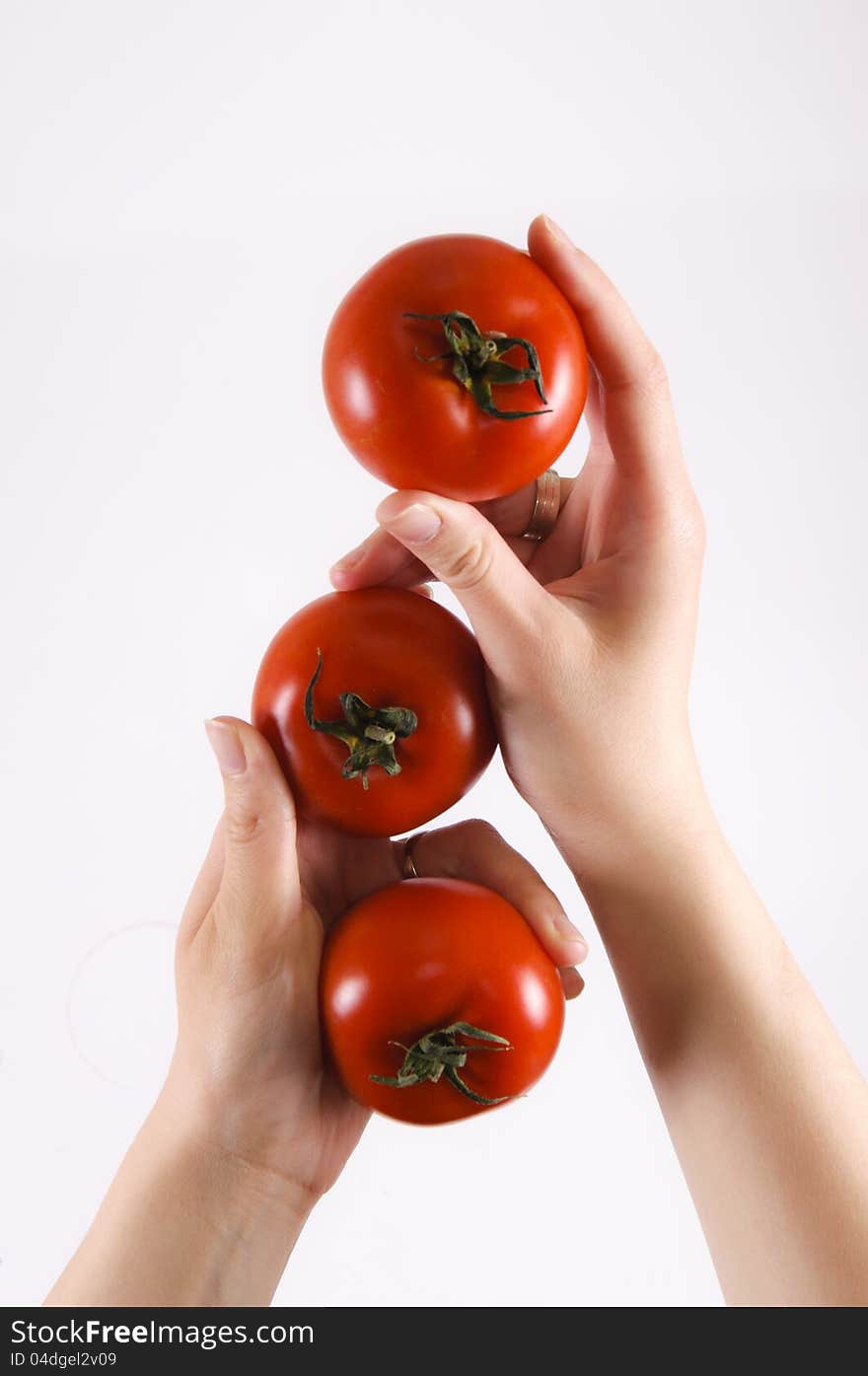 Tomatoes hands