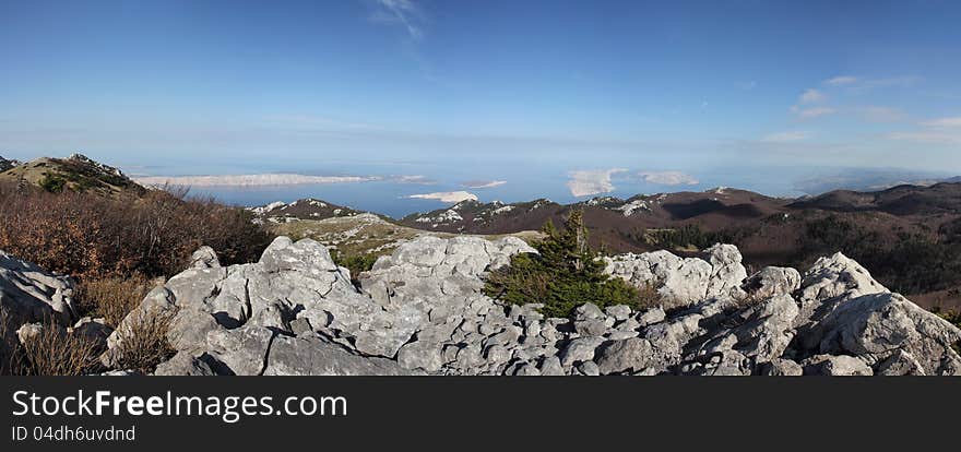 View of islands from the top Zavizan. View of islands from the top Zavizan