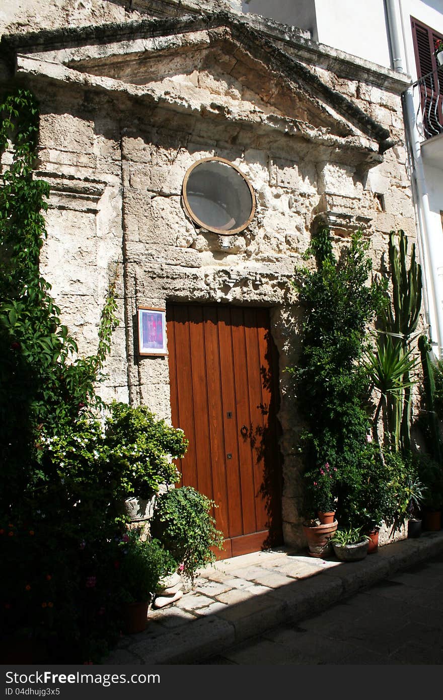 A old church at monopoli in italy