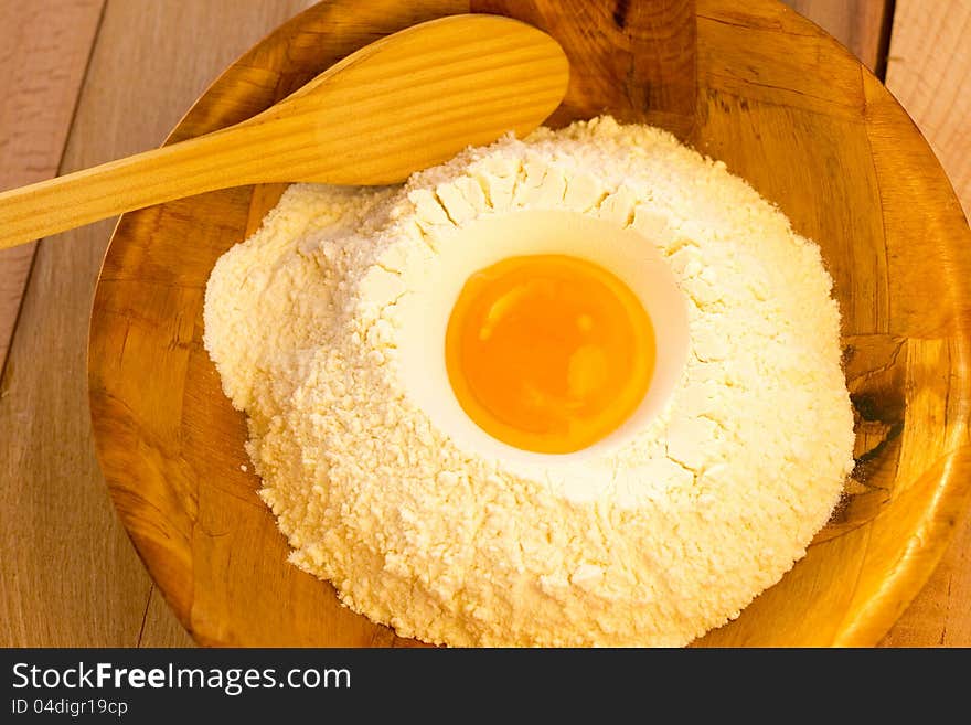 Fresh eggs preparation fresh food