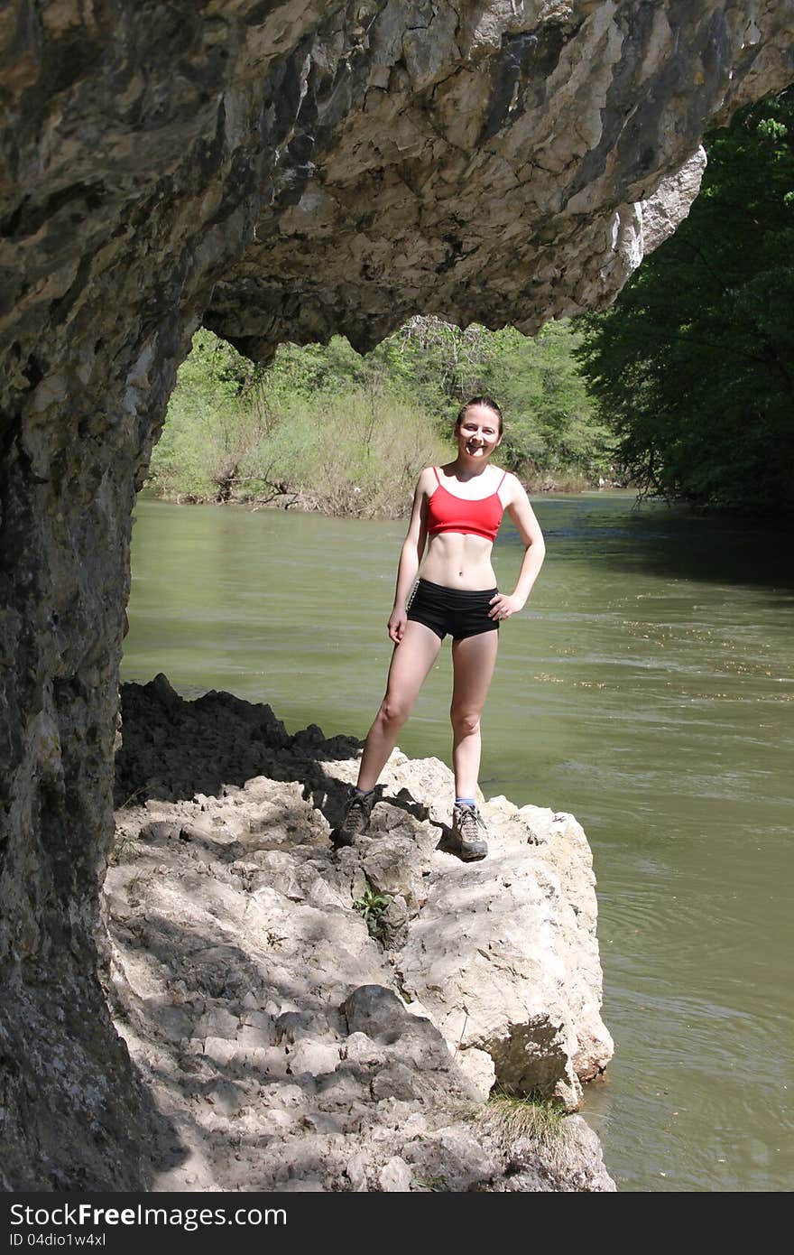 Young trekker in Romanian Nerei gourgeous