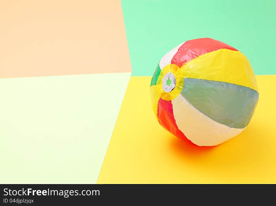 Japanese traditional paper balloon　on colored background