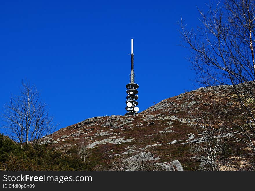 Top of ulriken mountain bergen Norway. Top of ulriken mountain bergen Norway