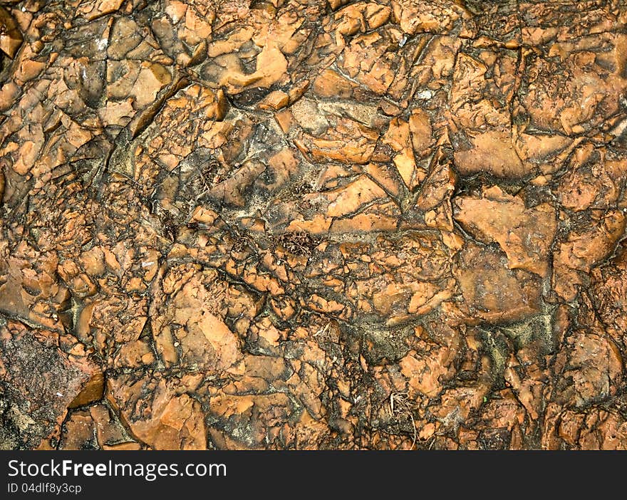 Closeup of the stone texture.