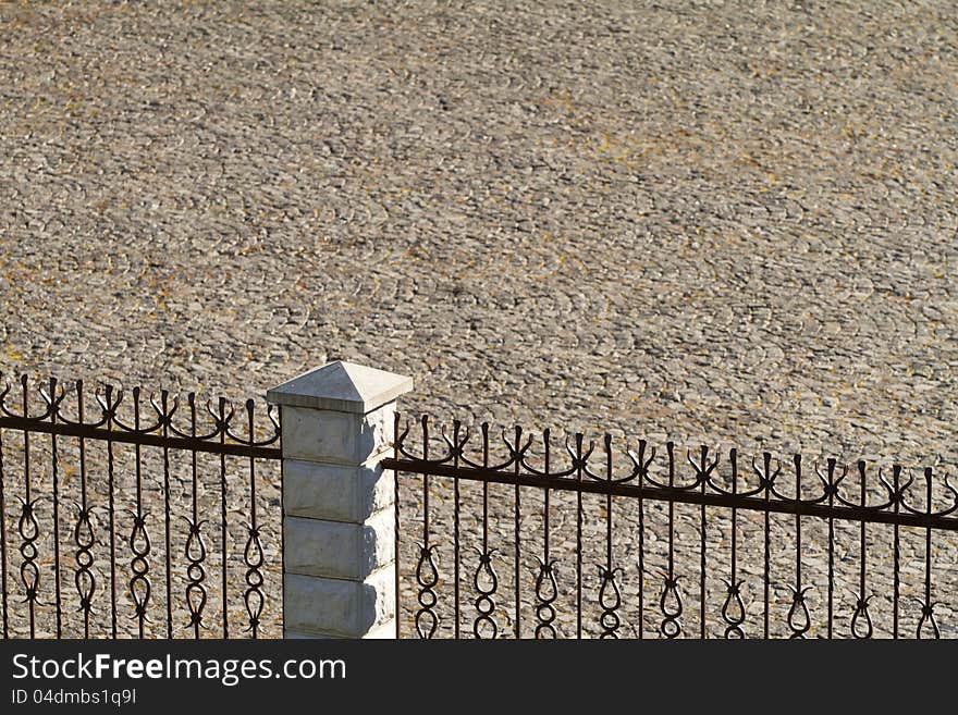 Old Cobblestone Paved Yard