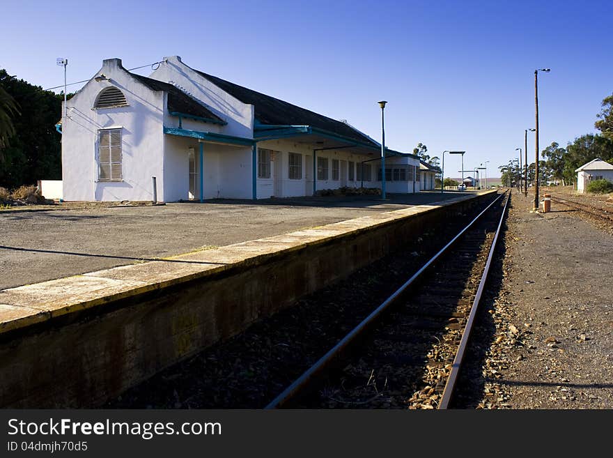 An old deserted and unused train station in South Africa. An old deserted and unused train station in South Africa.