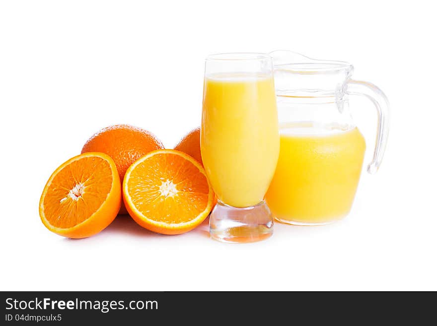 Orange Juice In Jug And Glass